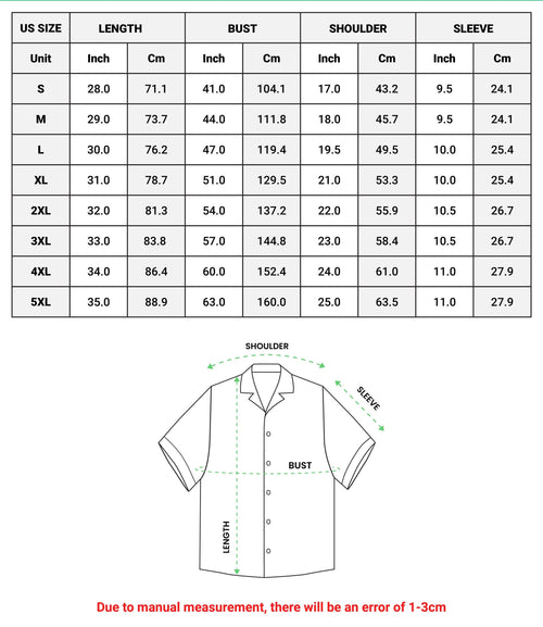 Emerald Green Palm Leaf Hawaiian Shirt, Tropical Unisex Aloha Button Up